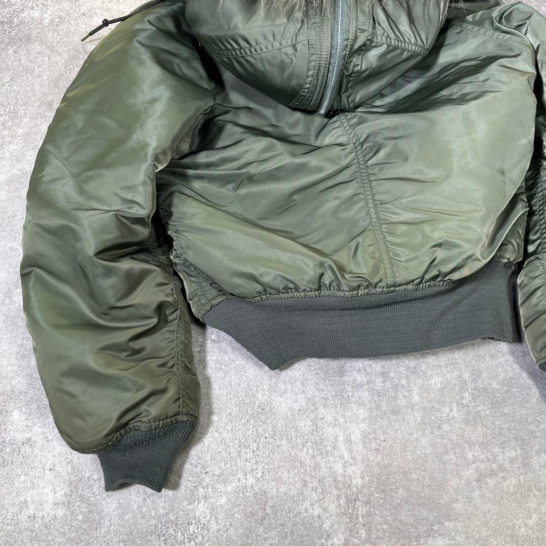 90年代　アメリカ製　N-2B フライトジャケット　S 短丈　アルファ社　フード