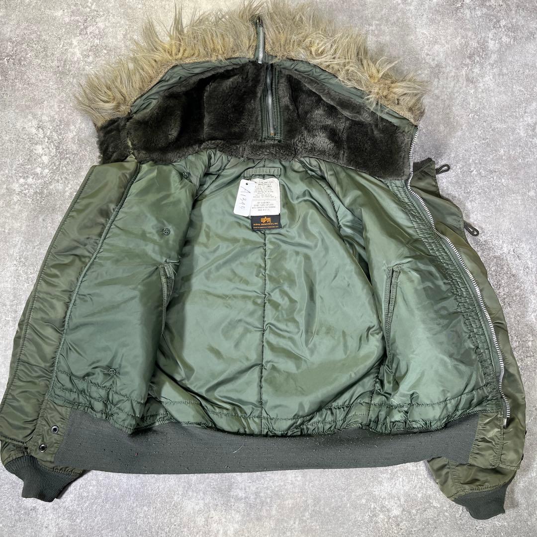90年代　アメリカ製　N-2B フライトジャケット　S 短丈　アルファ社　フード