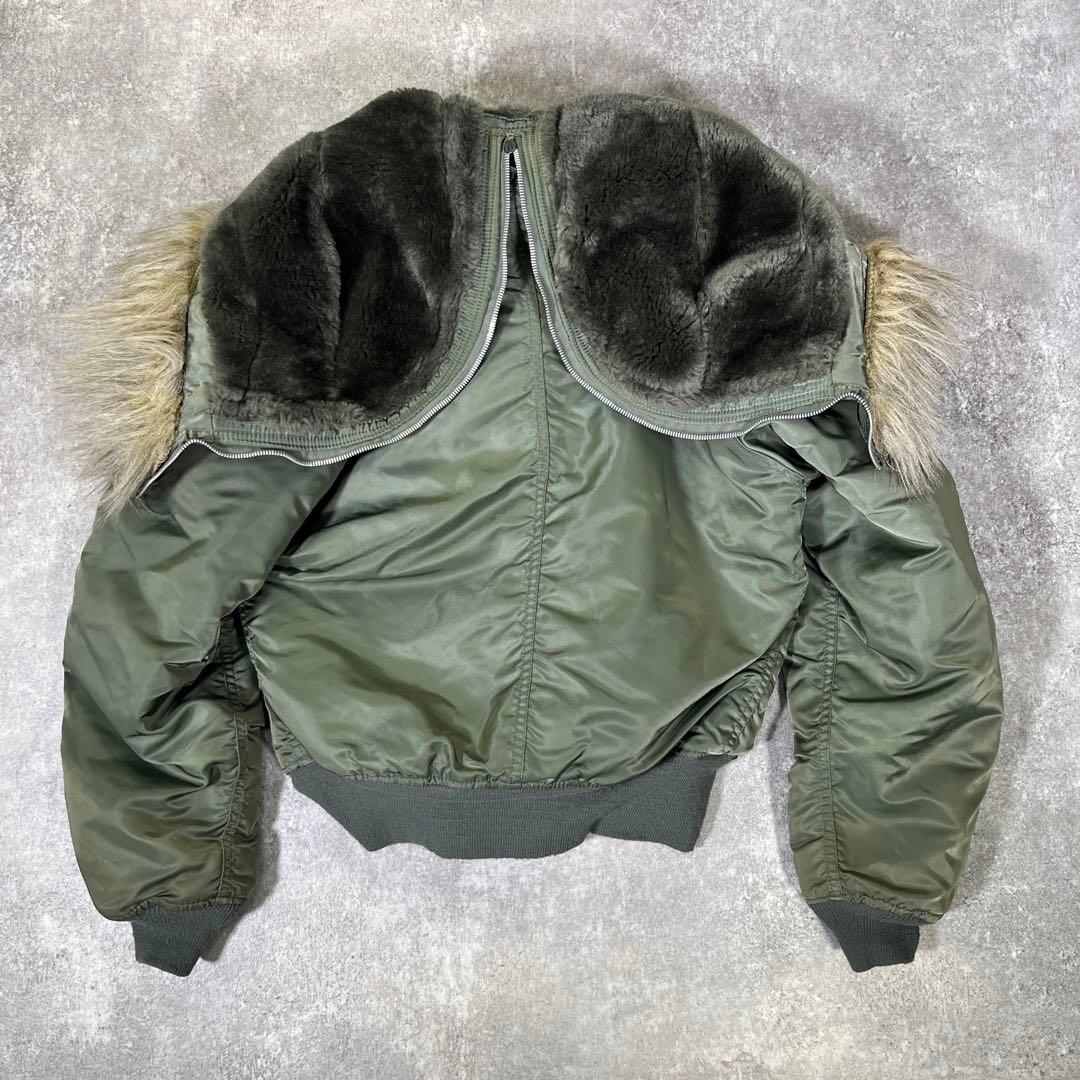 90年代　アメリカ製　N-2B フライトジャケット　S 短丈　アルファ社　フード