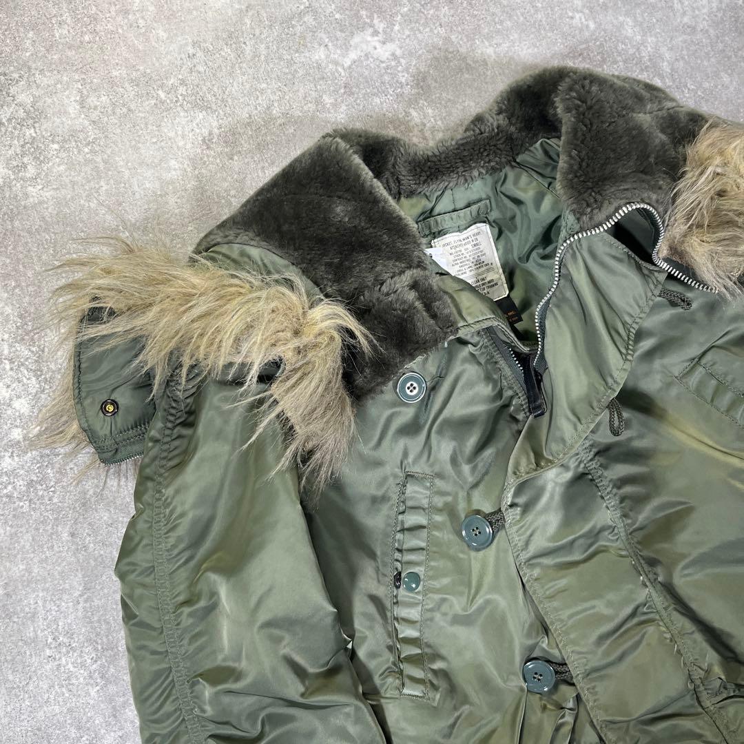 90年代　アメリカ製　N-2B フライトジャケット　S 短丈　アルファ社　フード