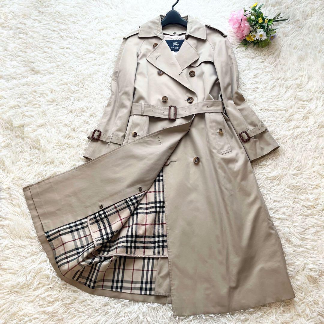 バーバリーロンドンノバチェックライナートレンチコート463XL