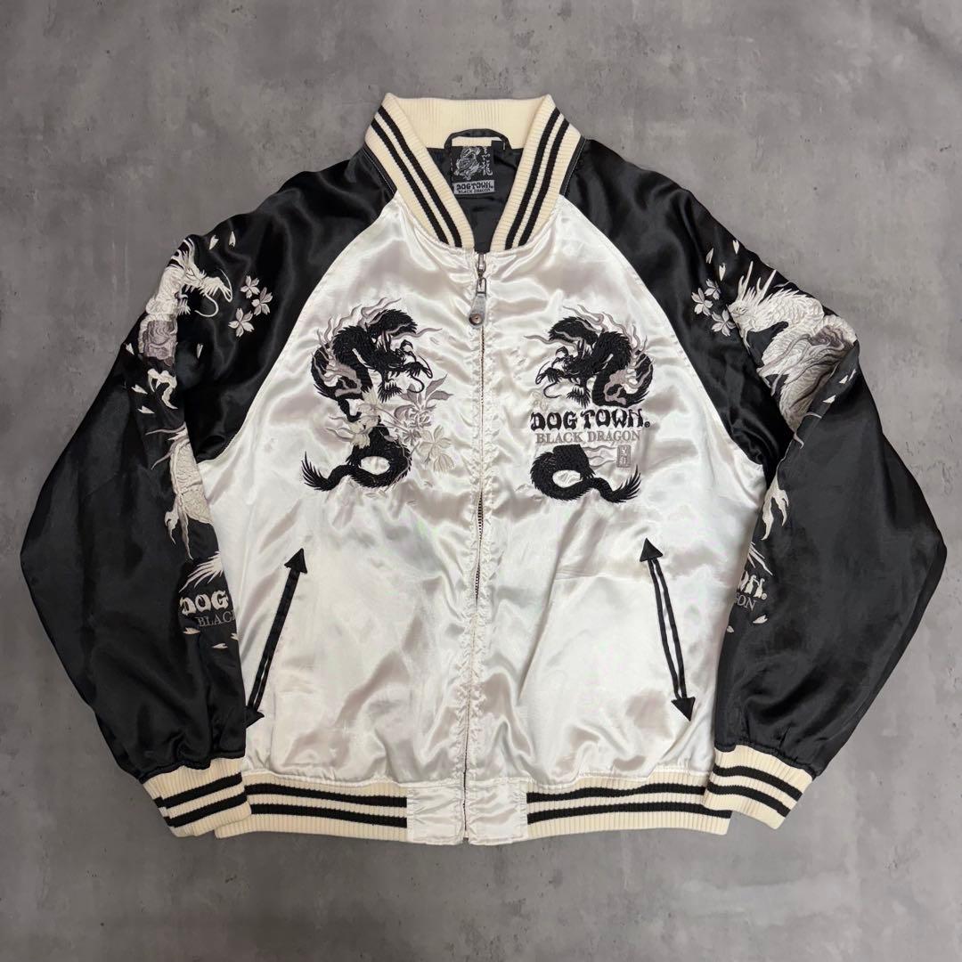 00s 初期 DOG TOWN 龍刺繍 サテン スカジャン ドッグタウン - メルカリ