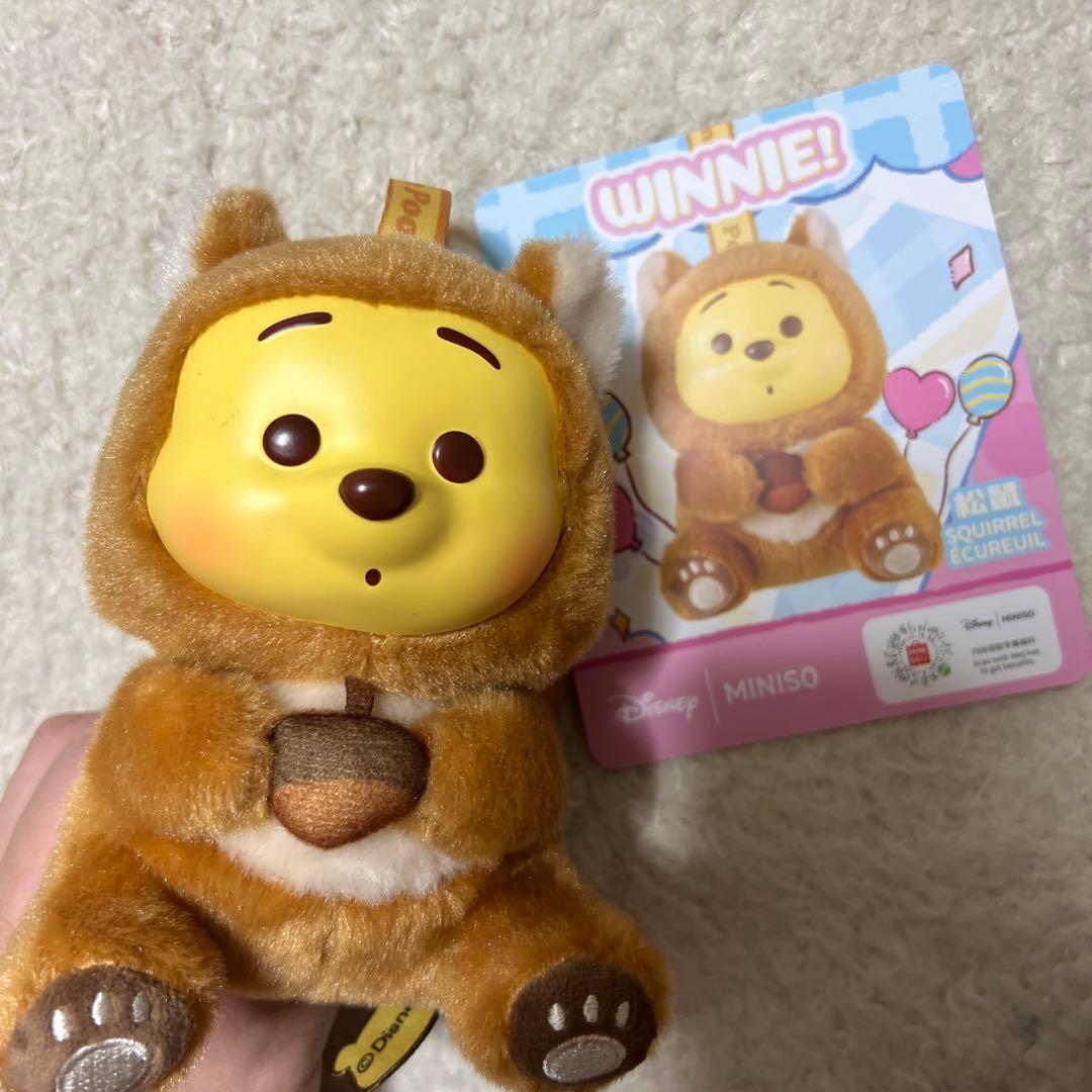 MINISO ディズニー プーさん ブラインドボックス ぬいぐるみ リス