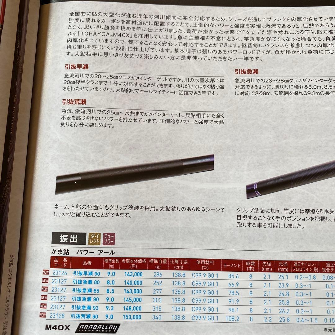 がまかつ鮎竿POWER R 引抜早瀬、9m