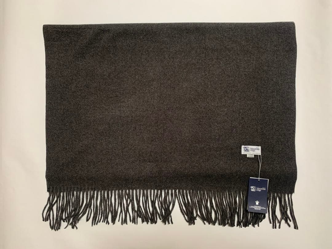 G*O様 大判ジョンストンズ カシミヤ マフラー ストール グレー