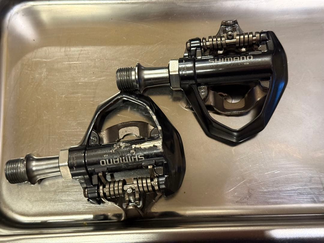 2月購入・走行129km: シマノSPDペダル　PD-ES600+未開封クリート