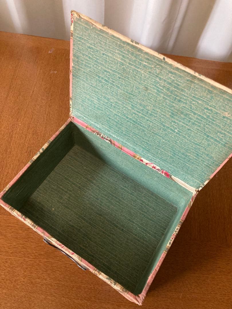 フランス アンティーク 薔薇の花かご カルトナージュ ボックス引き出しドロワー