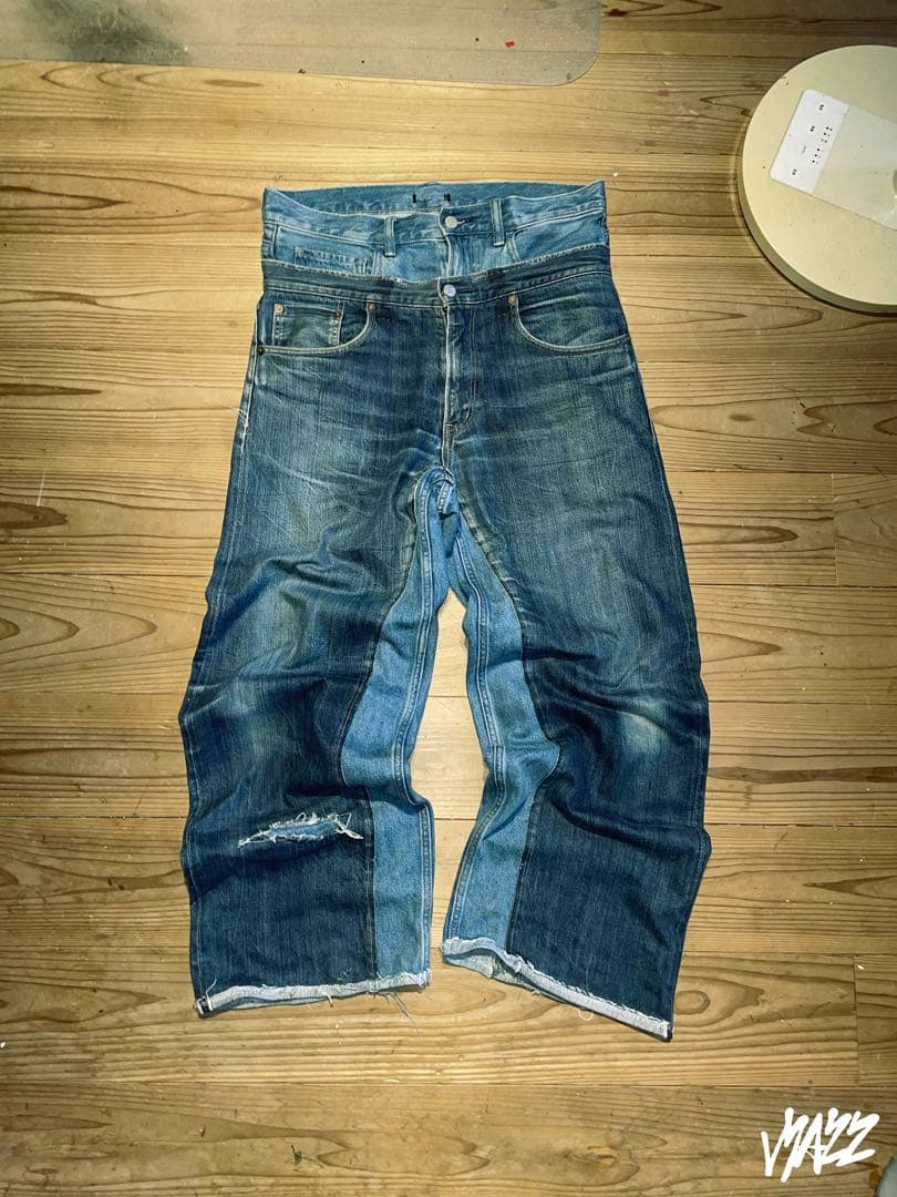 MAZZ double waist denim blue Mazz double waist denim