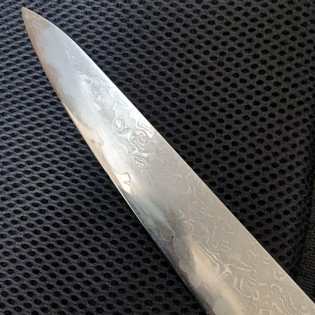 粉末ハイス鋼　ダマスカス 筋引 牛刀 包丁 約27cm(26.5cm)　鳳皇琳