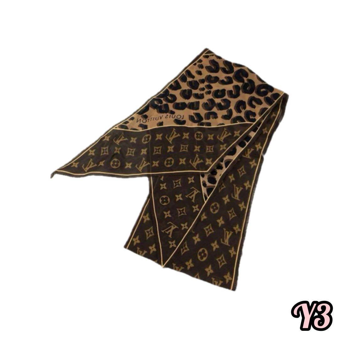 LOUIS VUITTON ルイヴィトン モノグラム レオパード柄 スカーフ