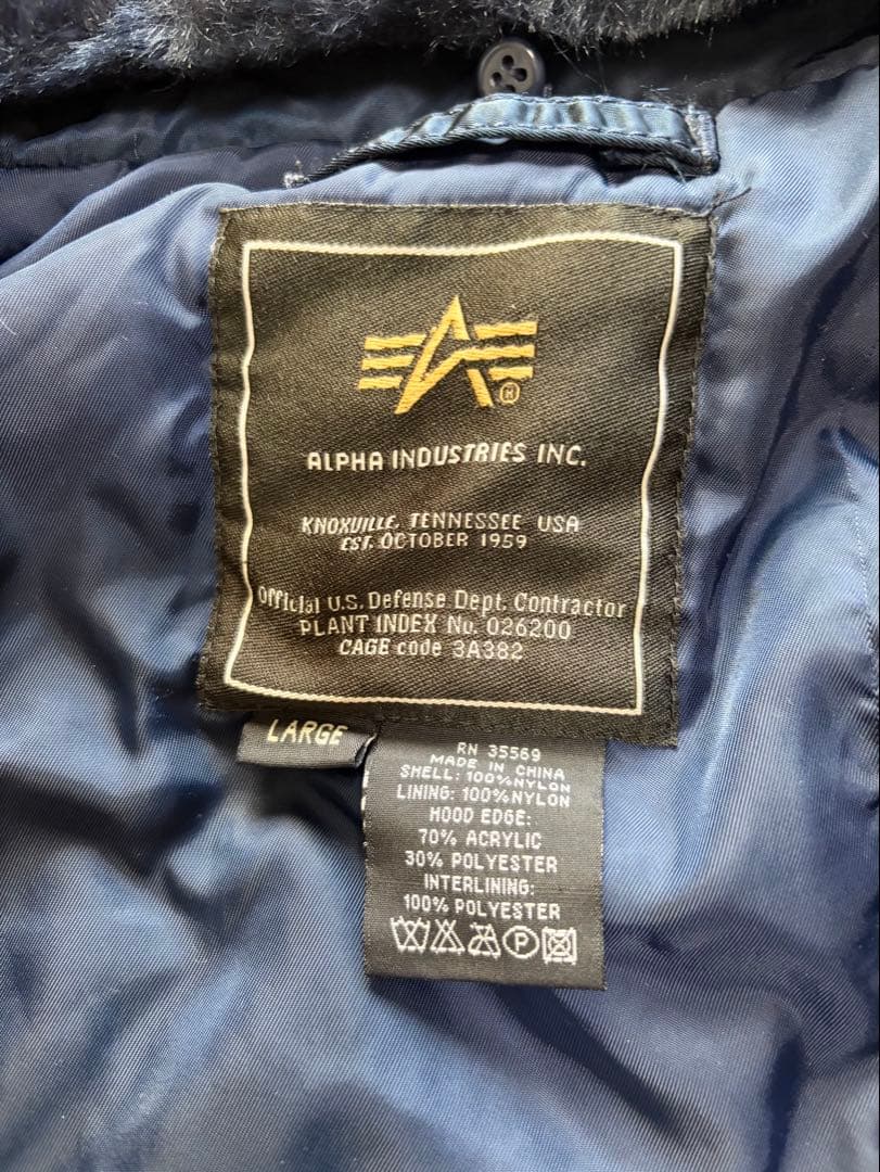 \"*\"様 ALPHA INDUSTRIES フライトジャケット B-15 ネイビ