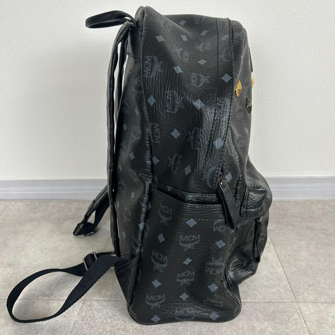 ✨MCM リュック バックパック 黒 スタッズ付 男女兼用✨