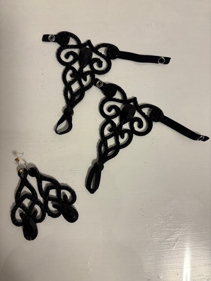 bbb様専用＊エジプト製＊ベリーダンス 衣装セットアップ (赤と黒