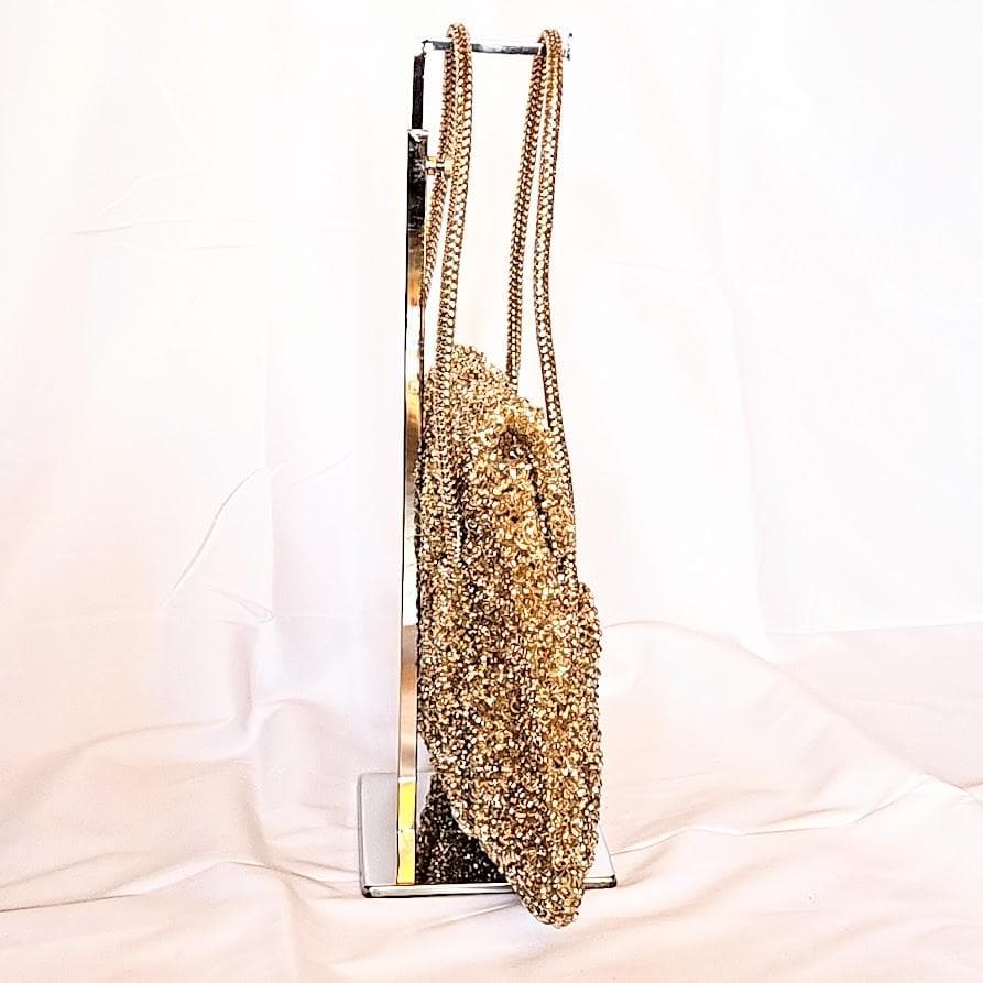 アンテプリマ ワイヤーバッグ フラップ付ハンドバッグ シャンパン