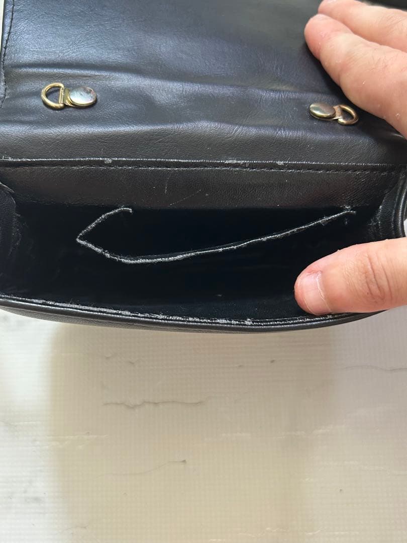 な*さ様 CHANEL ブラックレザー ショルダーバッグ