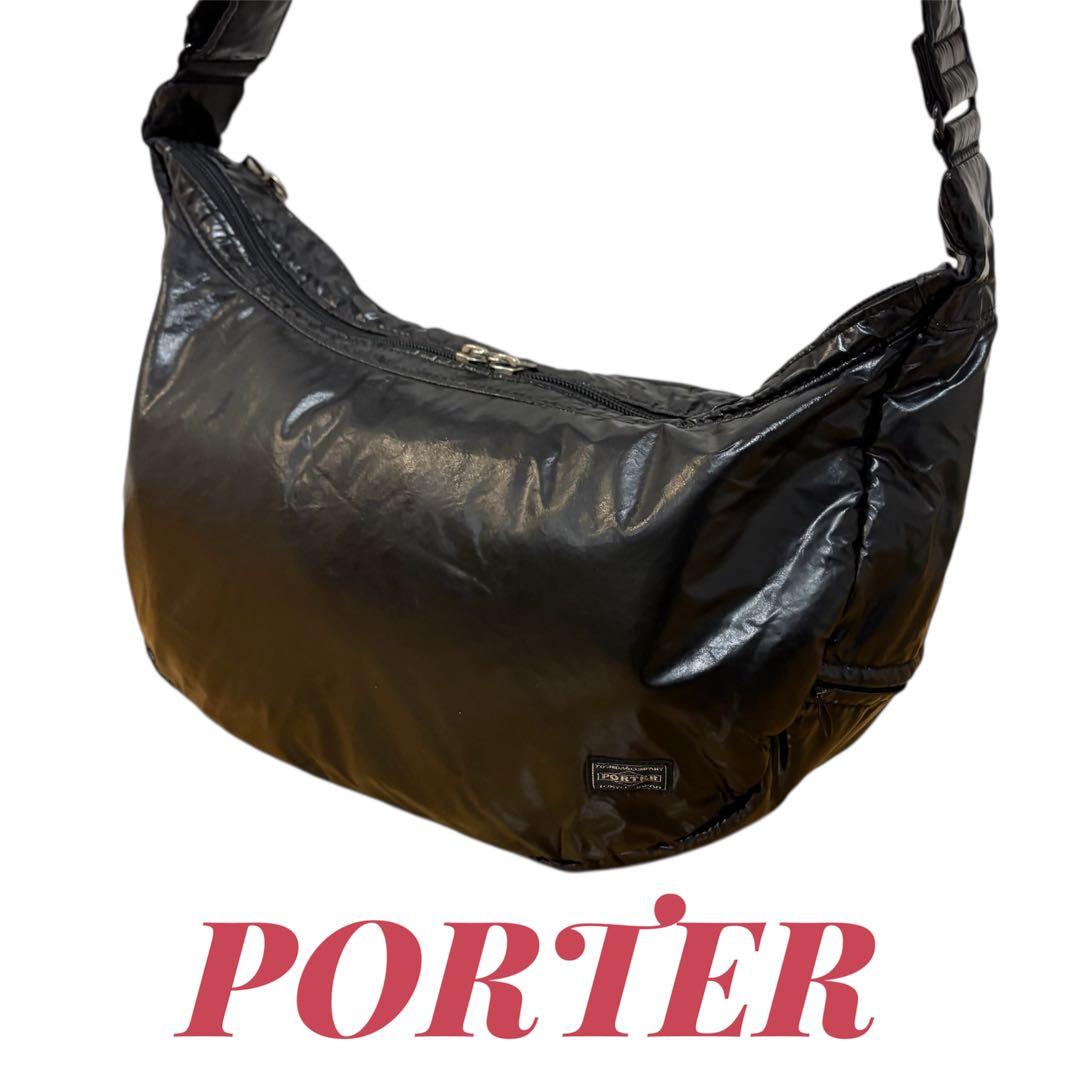 美品】廃盤ポーターガール ボンボン ショルダーバッグ ハーフムーン