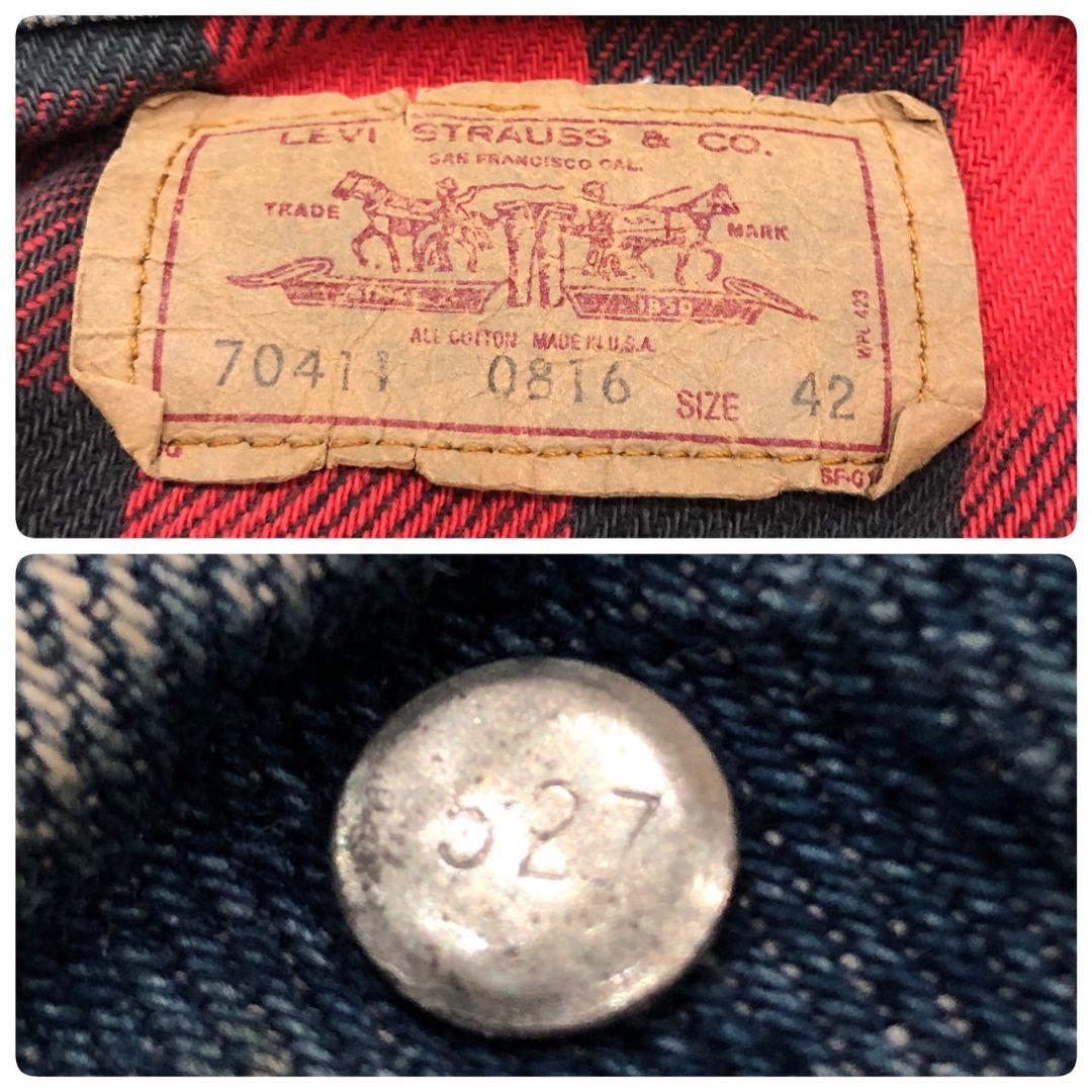 鬼フェードUSA製80sLevi'sリーバイスデニムジャケットGジャン70505