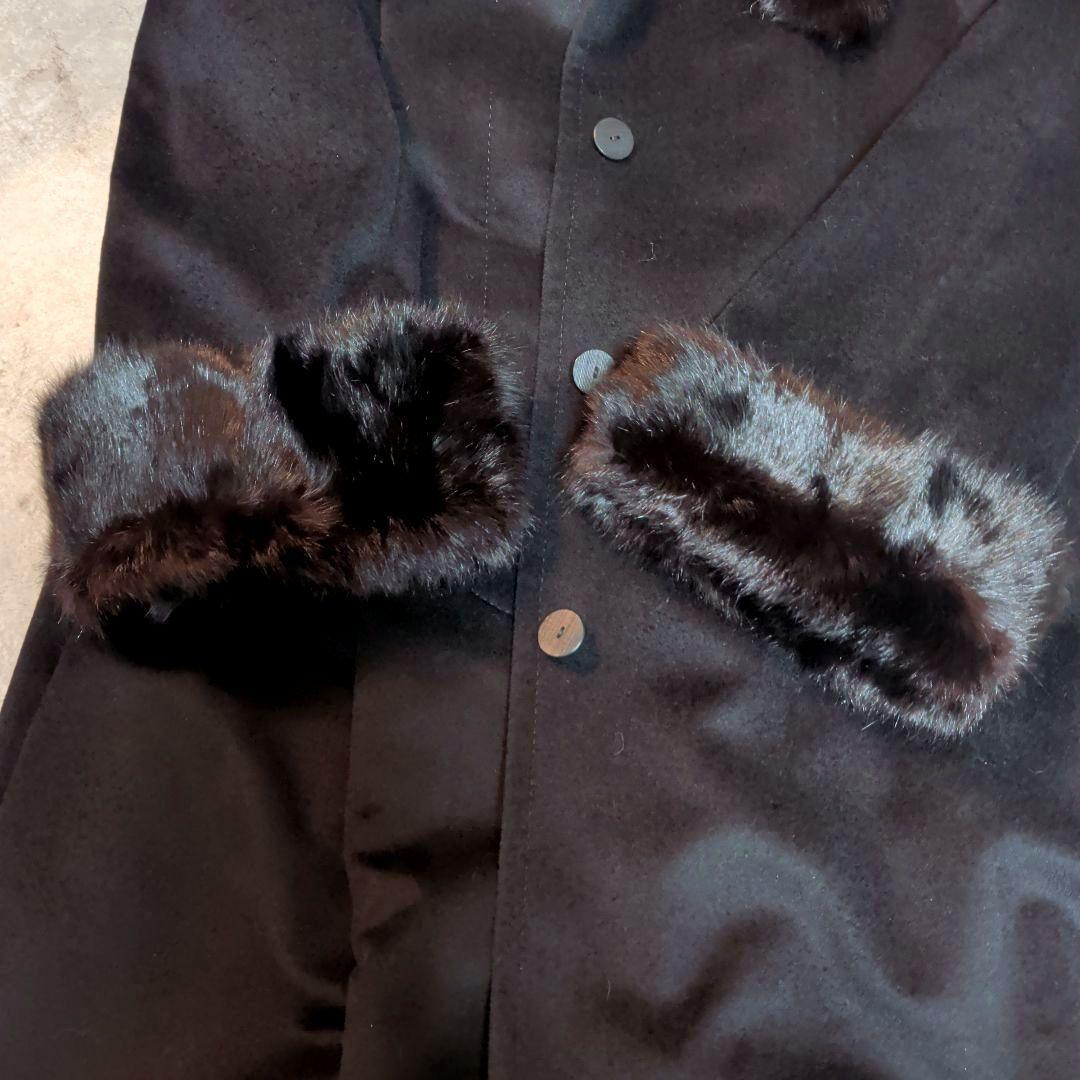 フランス製 Charles Romain カシミヤ・アンゴラ混 マキシ丈コート