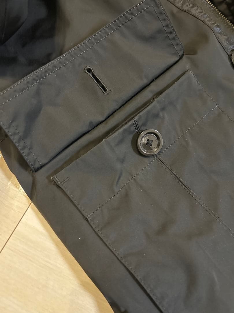 バーバリーブラックレーベル2way ラクーンファー　ミリタリー　モッズ　コート