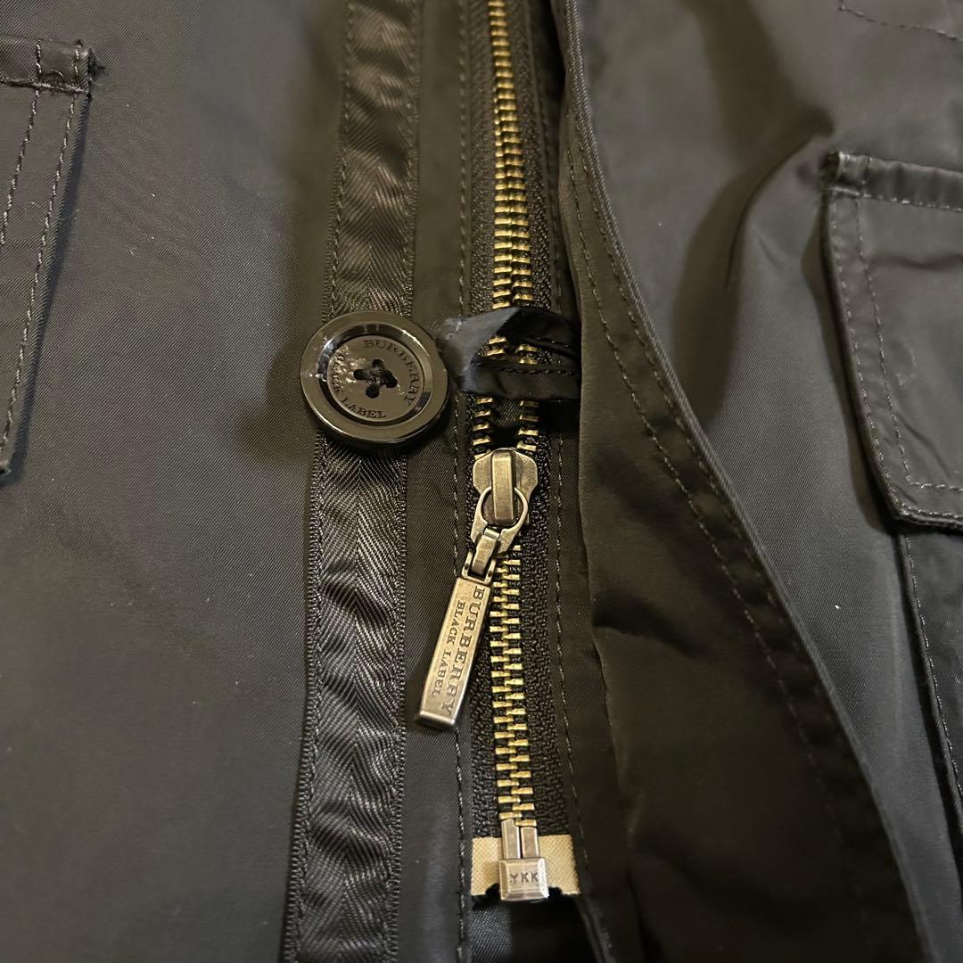 バーバリーブラックレーベル2way ラクーンファー　ミリタリー　モッズ　コート