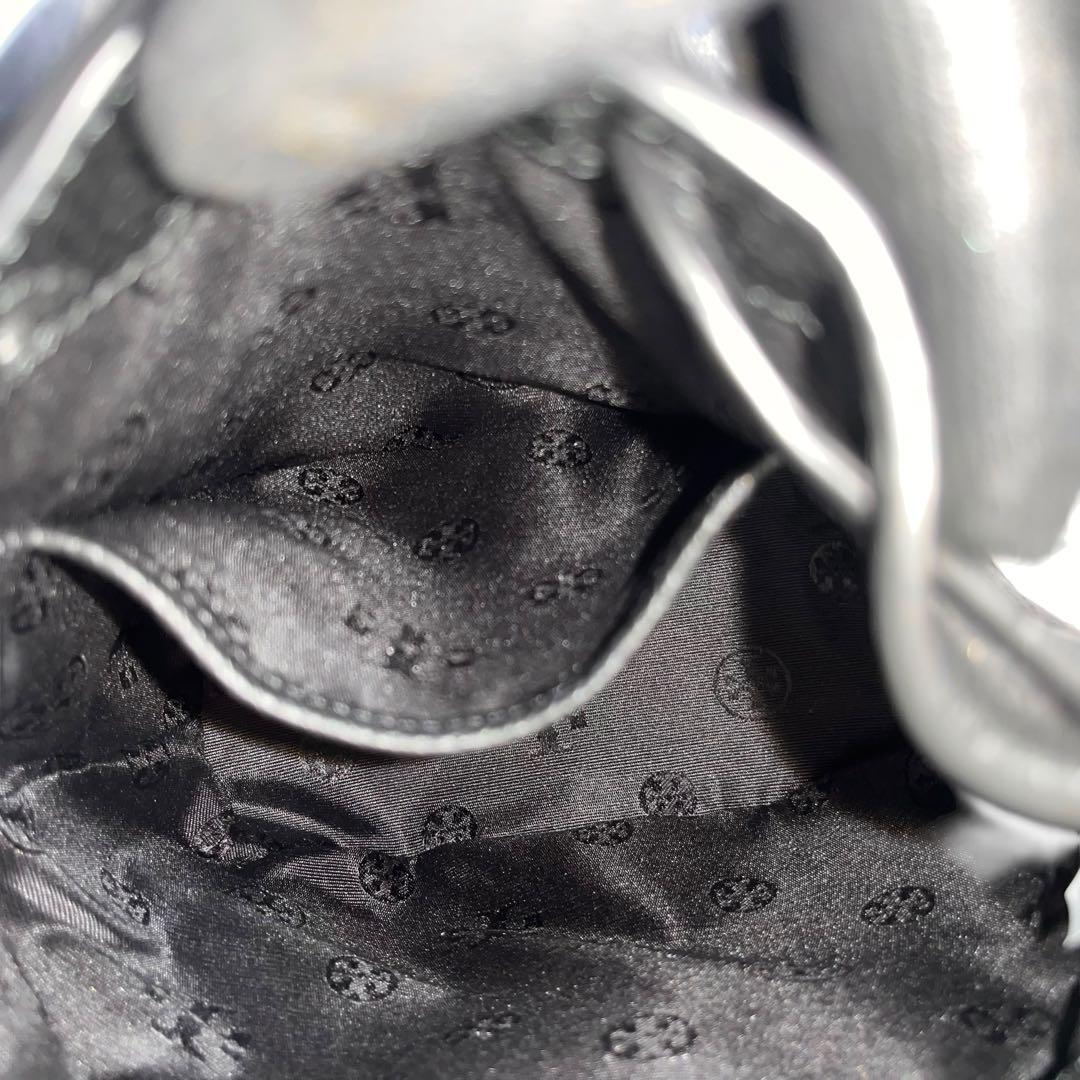 【極美品】 トリーバーチ ミニ リュック 3way ブラック レザー 巾着型