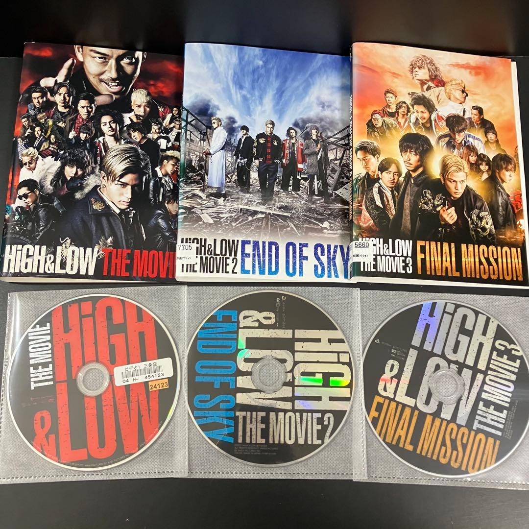 HiGH&LOW シーズン1+2+劇場版+関連作品 全15巻 レンタルDVD
