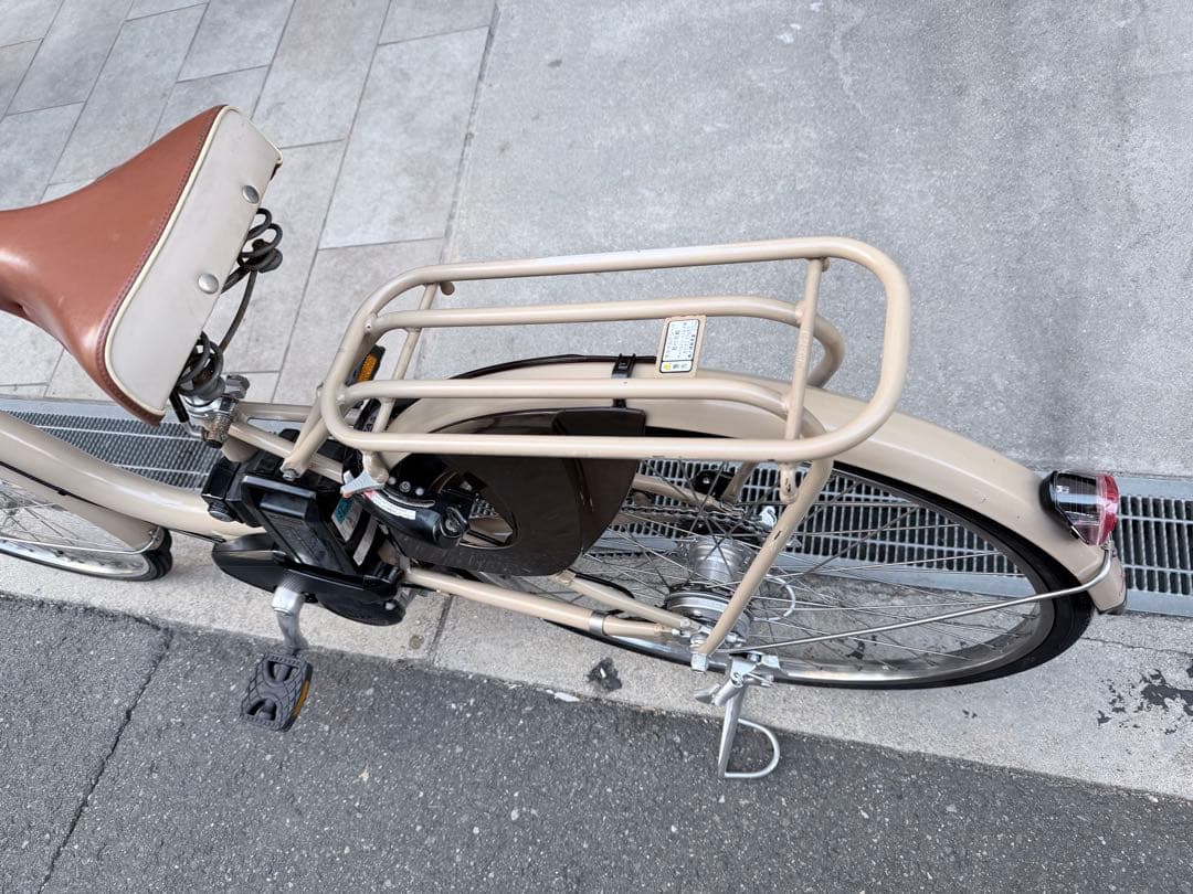 大阪府　無料配達　ヤマハ　電動アシスト自転車 ベージュ 前バスケット付き