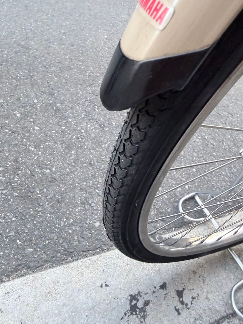 大阪府　無料配達　ヤマハ　電動アシスト自転車 ベージュ 前バスケット付き