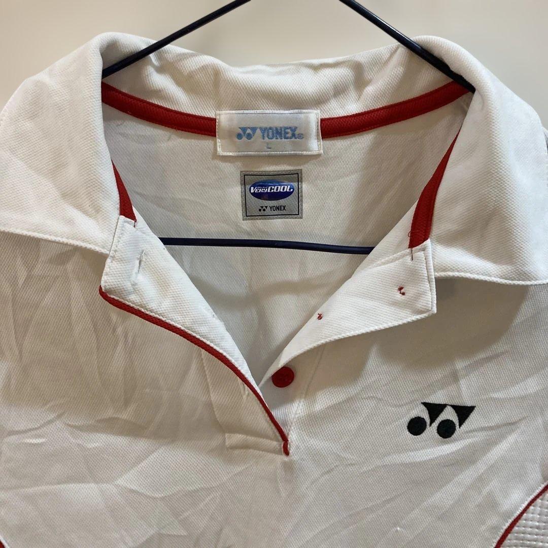 K1789 YONEX ポロシャツ L ホワイト レディース L - メルカリ