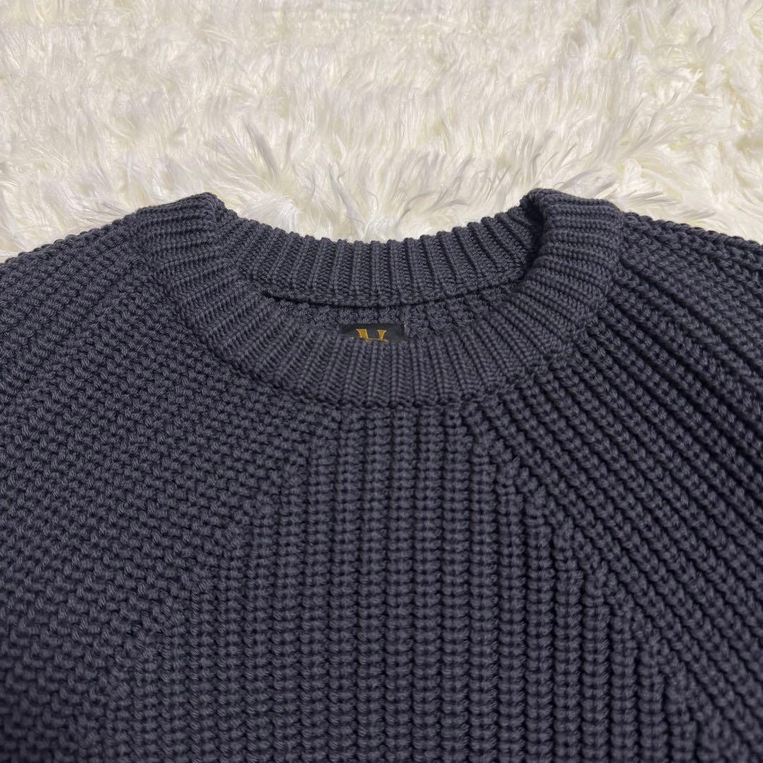 バトナー BATONER シグネチャー クルーネック ニット グレー Lサイズ