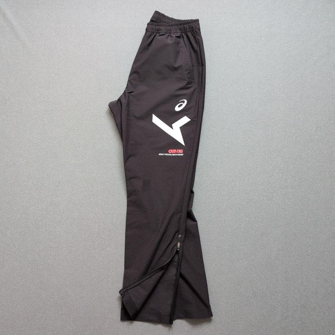 【極美品】アシックス　ストレッチクロスジャケットパンツ　トレーニング上下　L 黒