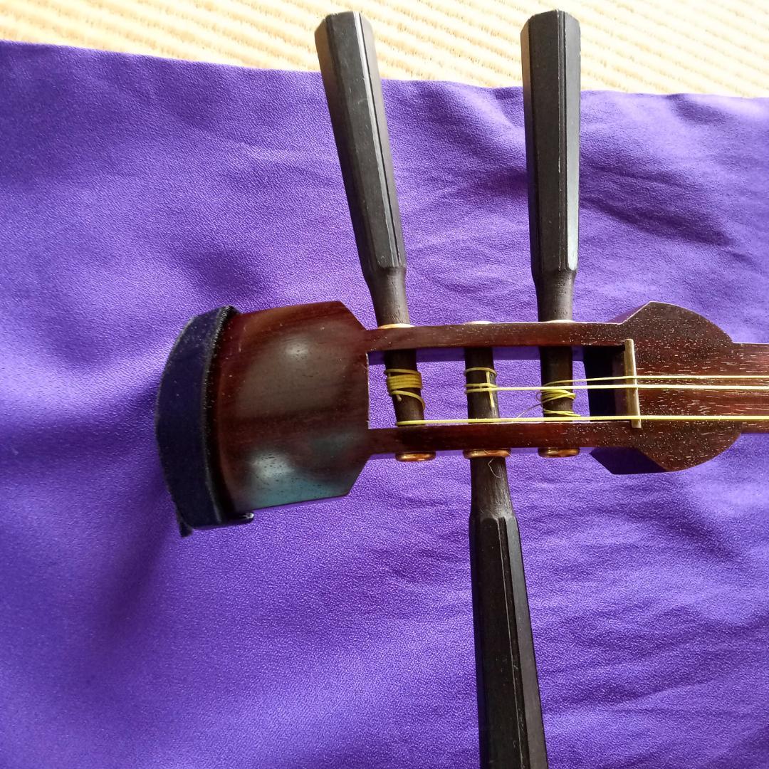 越中富山　本場和胡弓おわら胡弓　紅木、花梨材 竹弓馬毛3本ケース 付属品付