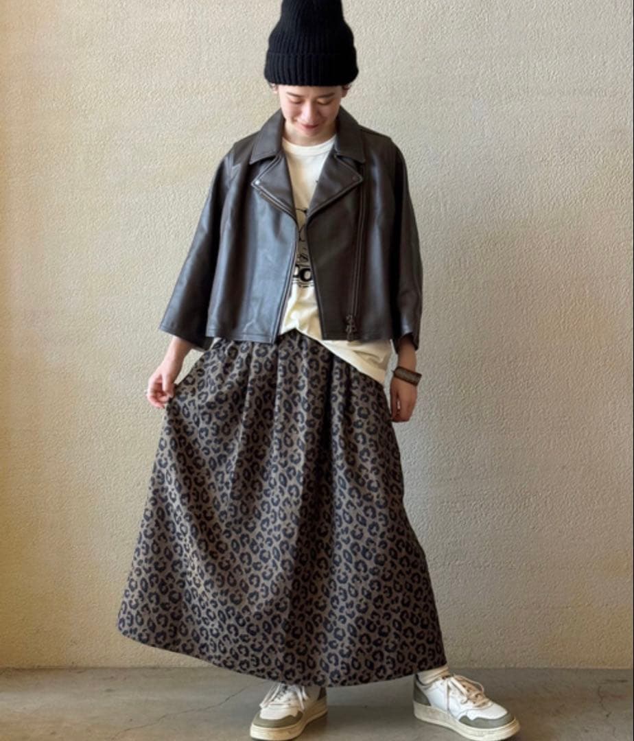 ジャーナルスタンダードラックス　ダブルJQレオパ スカート