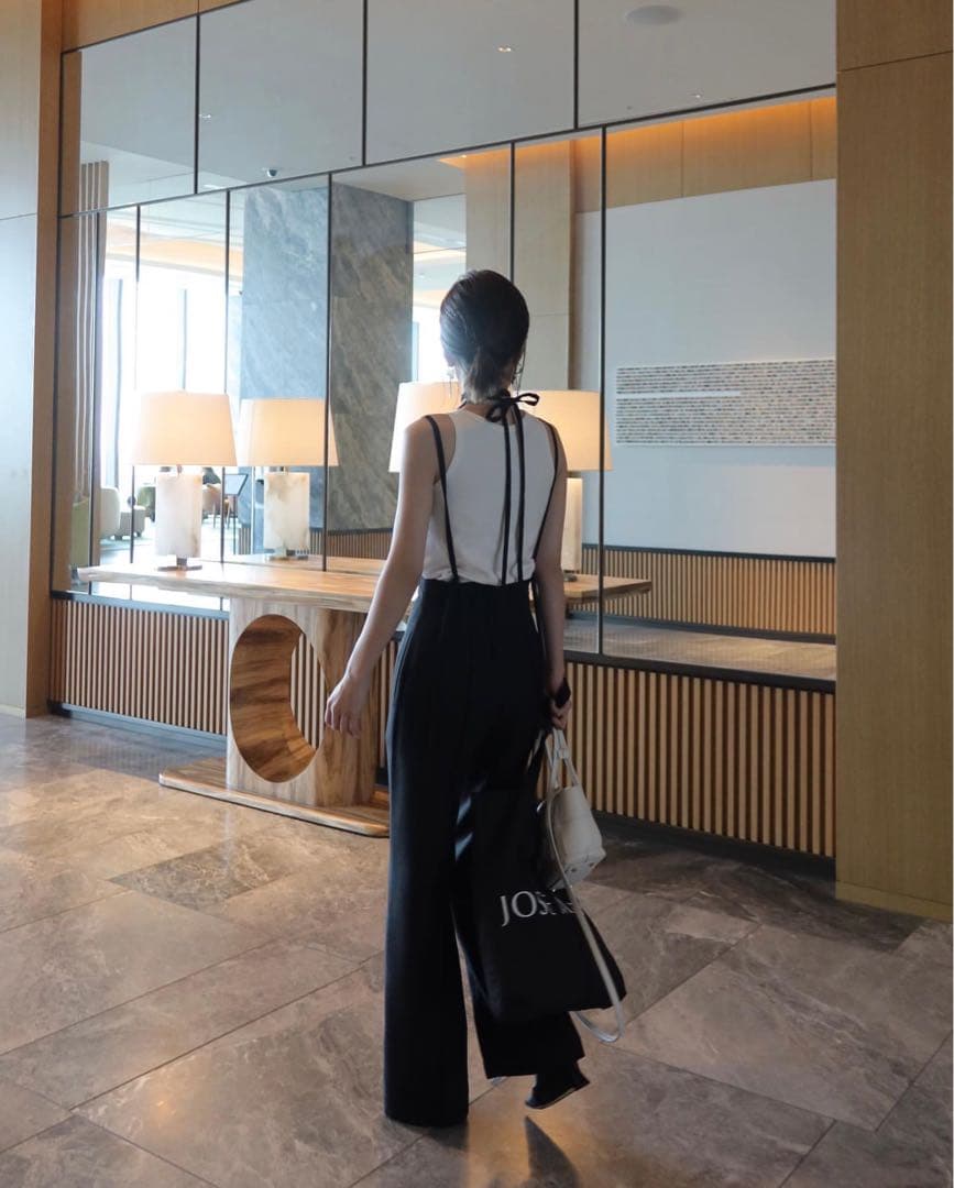 SALE 新品 JOSE MOON ブラック サロペット 38