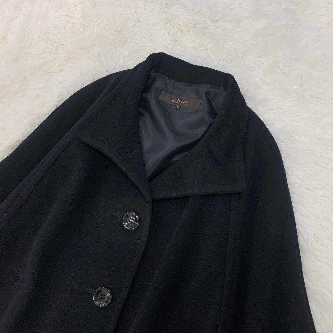 リフレクト Reflect ウール アンゴラ ケープ コート ポンチョ ブラック