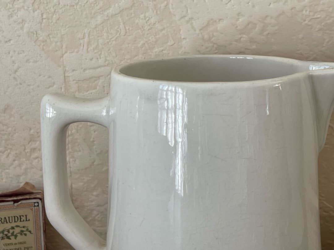 フランス アンティーク ディゴワン＆サルグミンヌ 白陶器 ピッチャー