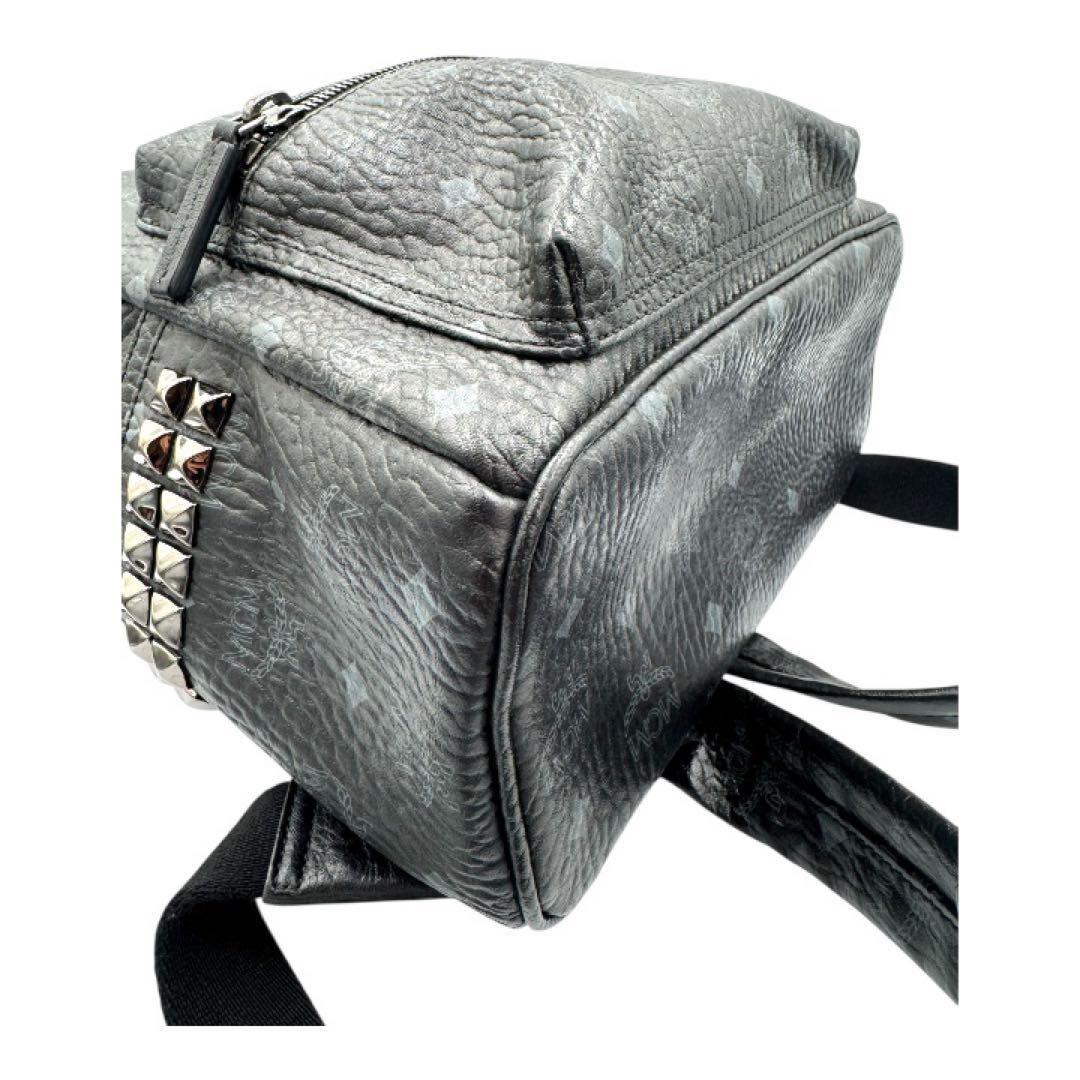 MCM エムシーエム リュック スモール ブラック スタッズ レザー バッグ