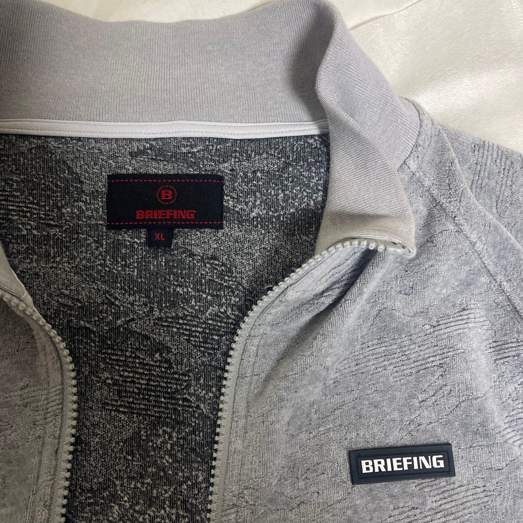 BRIEFING グレー ジップアップジャケット XL ゴルフ