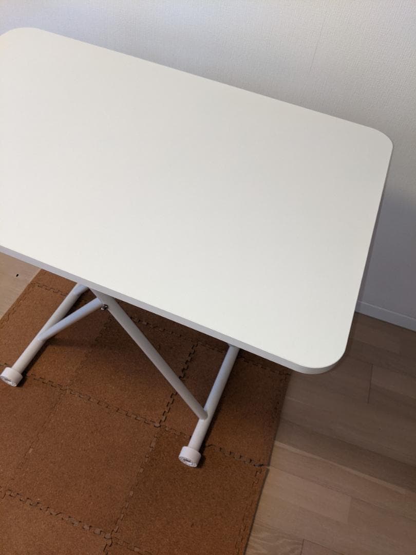 Yumcute 昇降テーブル 幅90 奥行60 高さ11-75cm