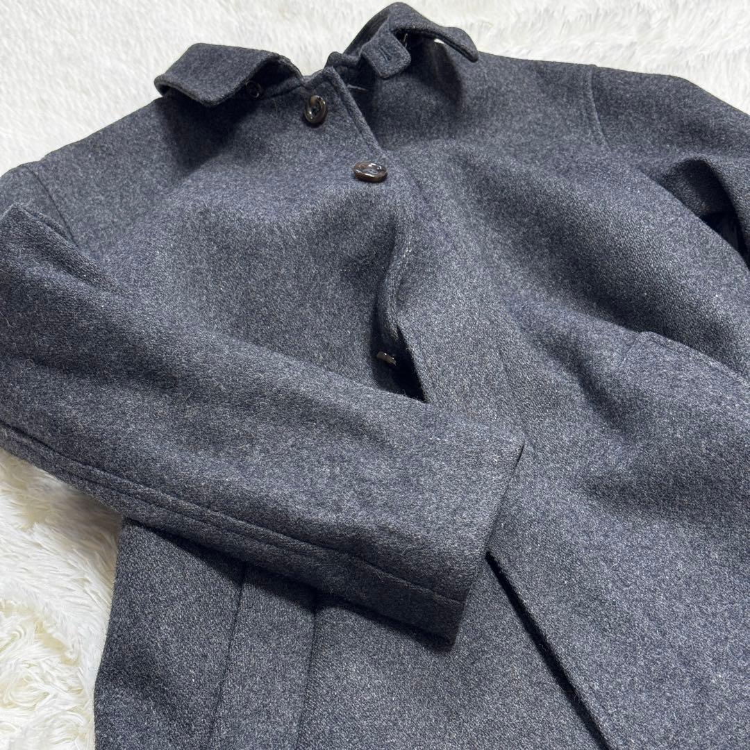 A.P.C.Jules Tournier社生地 ウール ステンカラーコート M