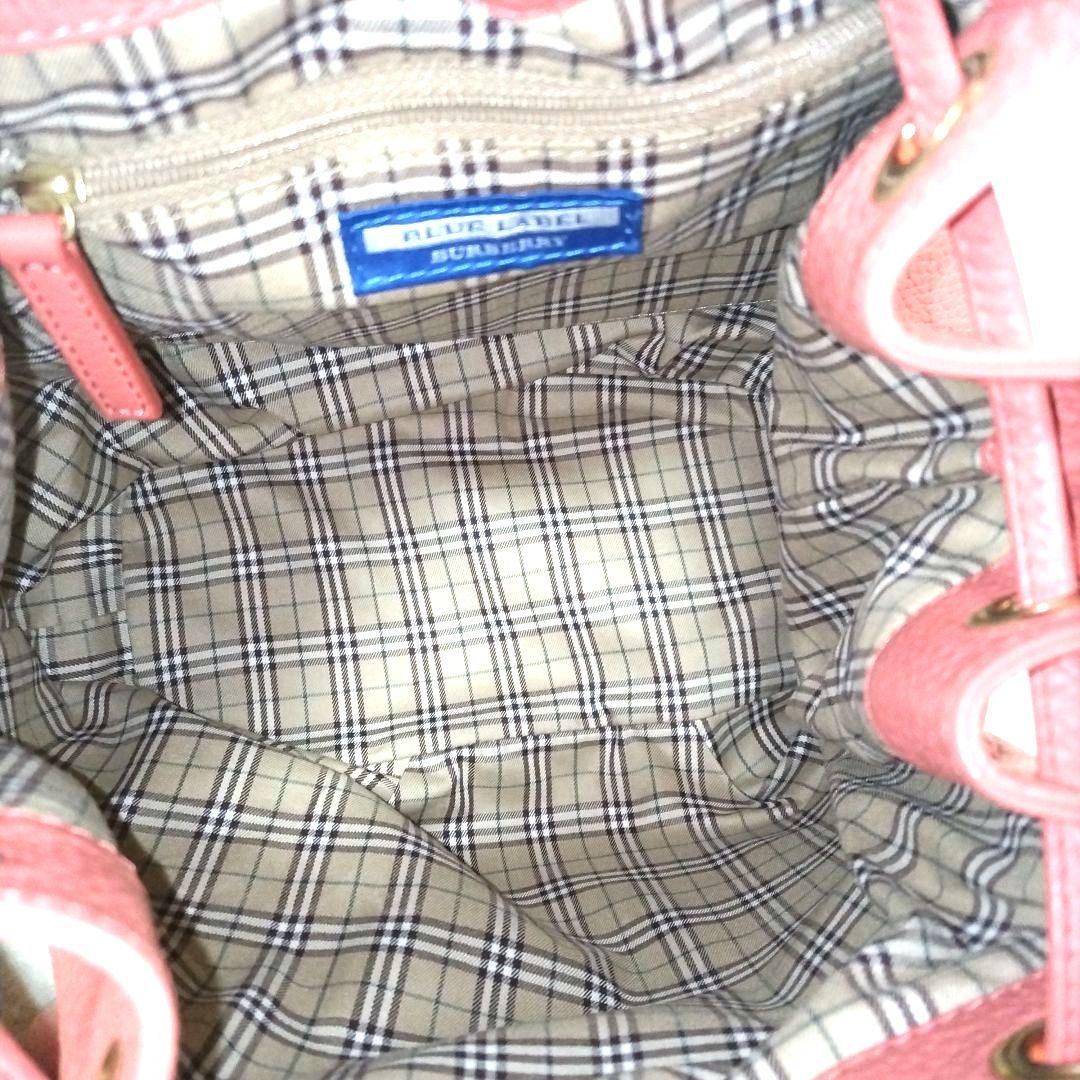 【美品】BURBERRY バーバリー ノバチェック シボ革 巾着 リュック レア