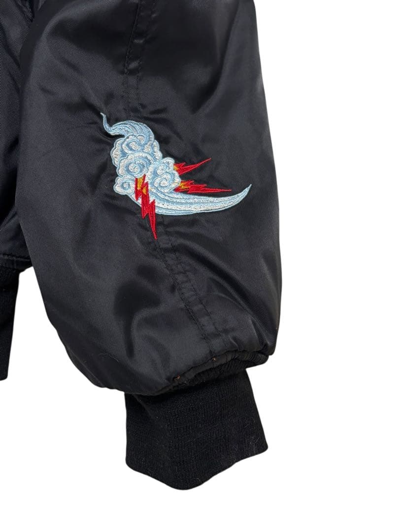 Ed Hardy MA-1 リバーシブルブルゾン M 刺繍　Y2K