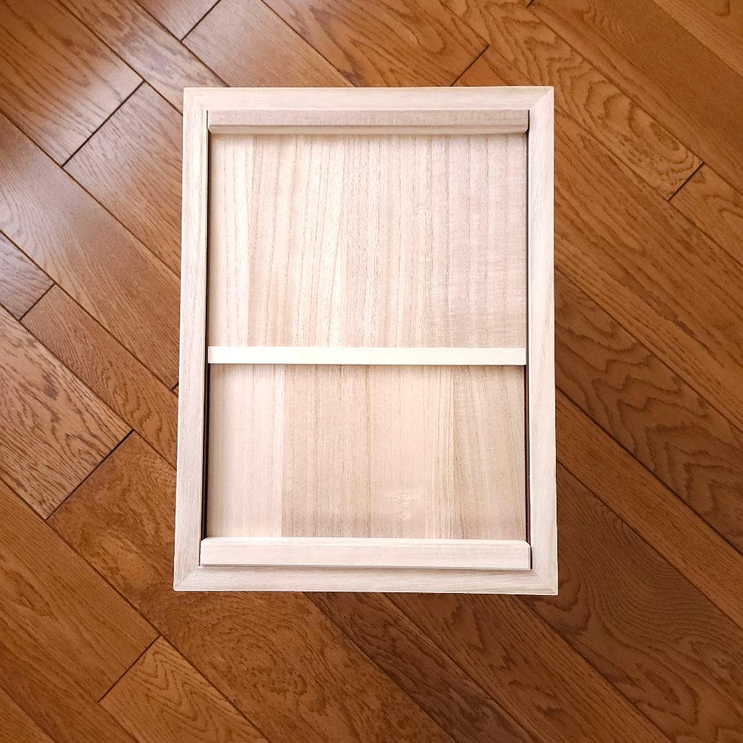 【新品・未使用】米櫃　桐　10kg　木製スライド蓋付き　米びつ