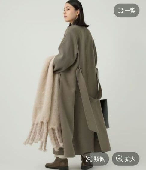 じゃむ【新品未使用】カオス☆アールスーペリアノーカラーロングコートモカ