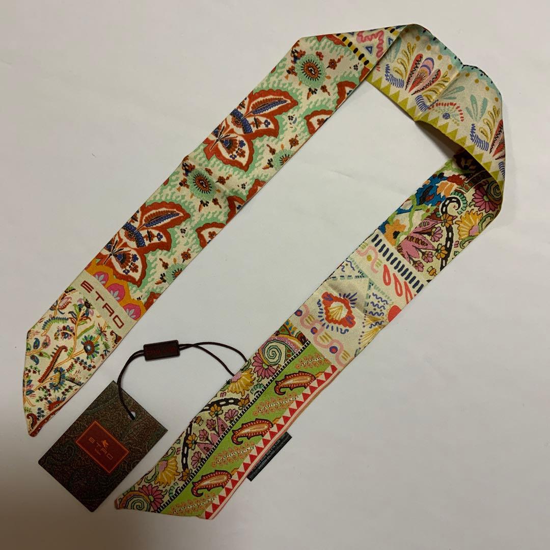 洗練されたデザイン　ETRO 正規品　シルク　ペイズリーナ　スカーフ　3