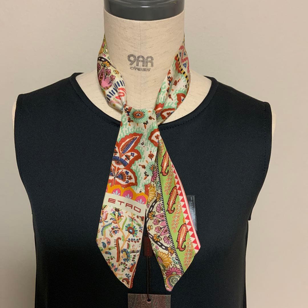 洗練されたデザイン　ETRO 正規品　シルク　ペイズリーナ　スカーフ　3