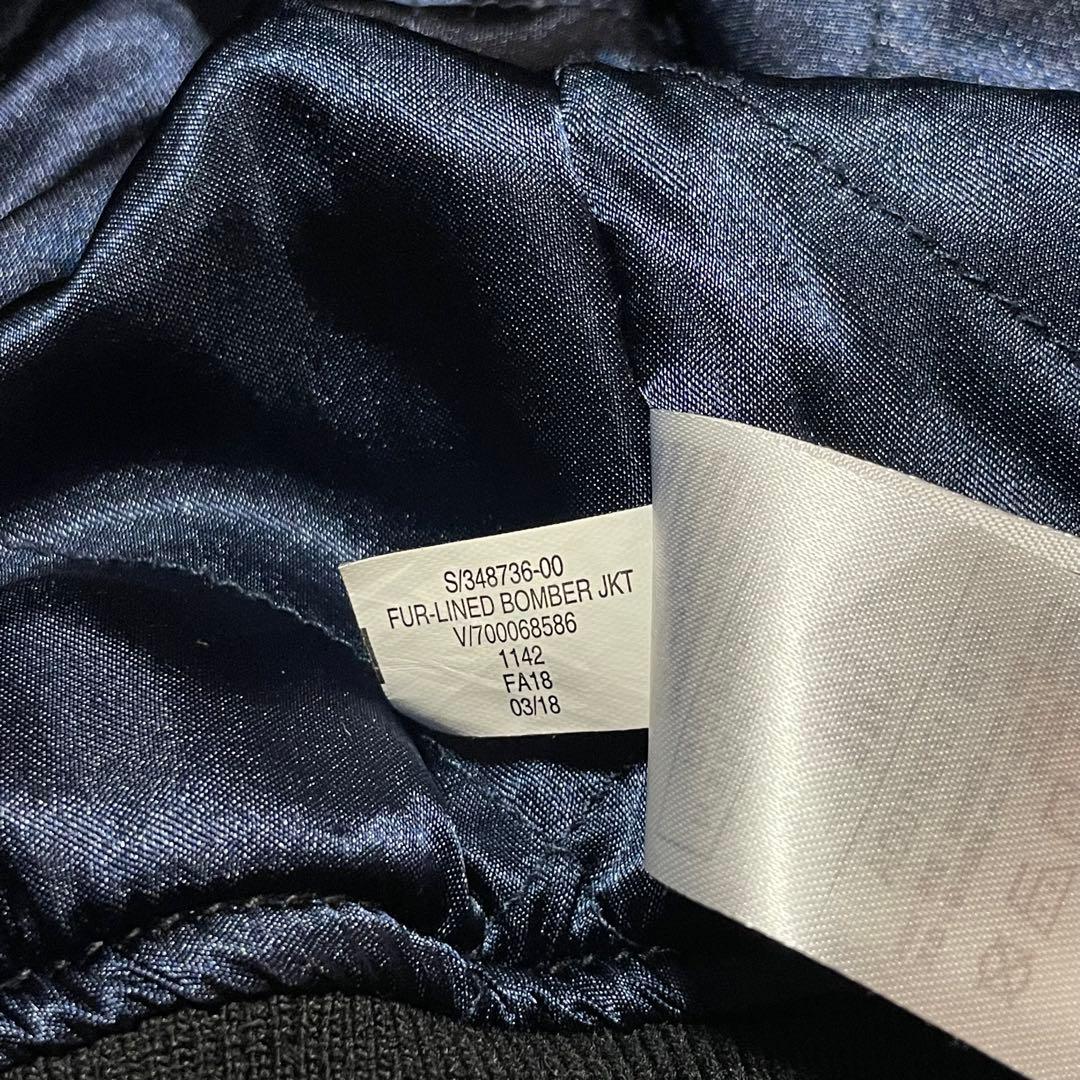 【希少】00s GAP / fur bomber jacket MA1 光沢