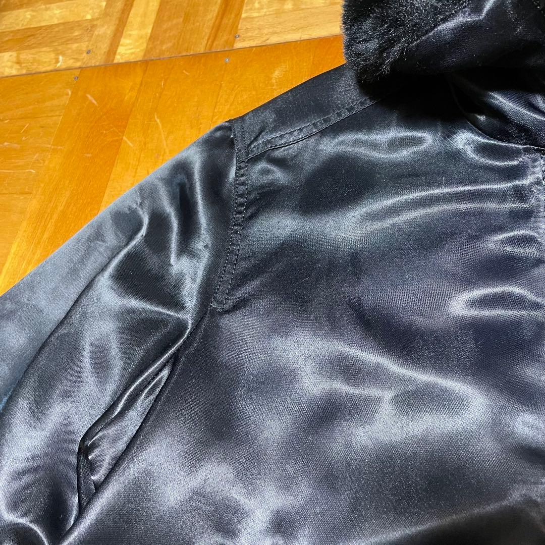 【希少】00s GAP / fur bomber jacket MA1 光沢