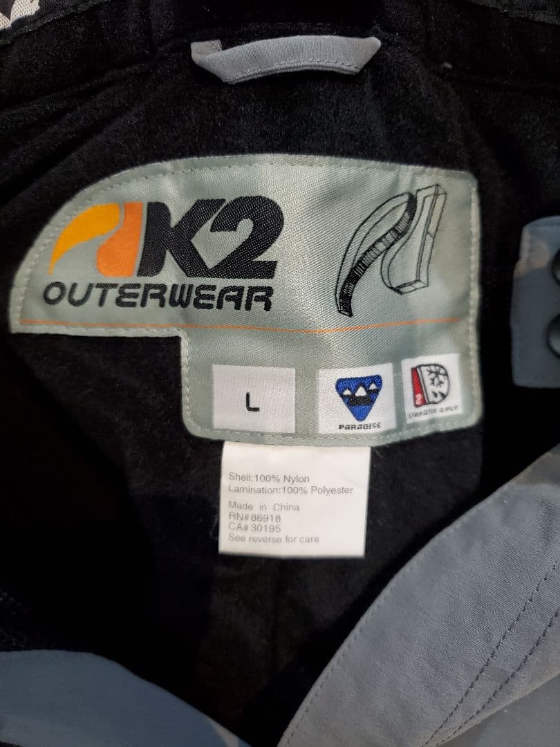 K2 スキーウェア Lサイズ サスペンダー付き