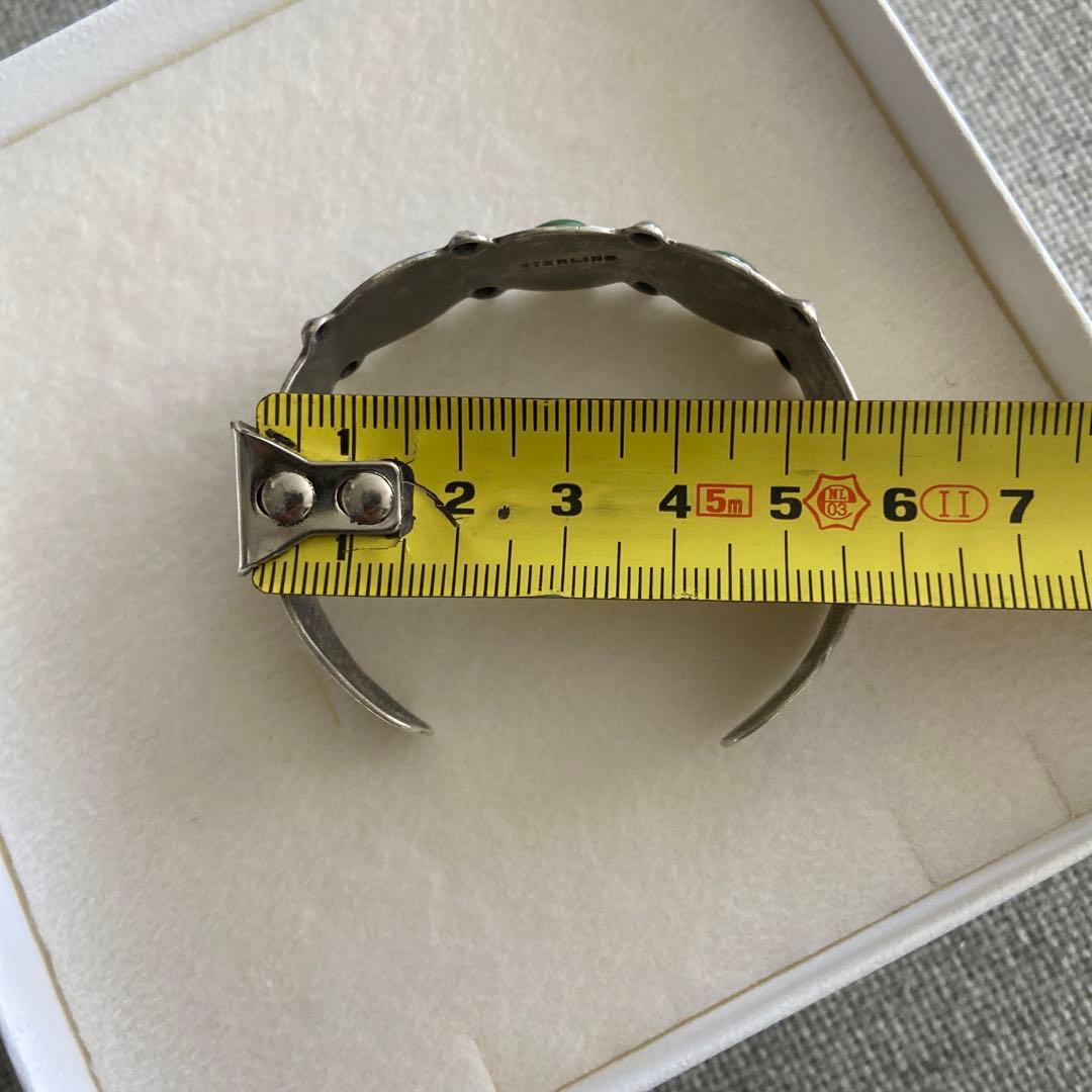 1930s ヴィンテージ Navajo ターコイズ シルバー バングル ビームス